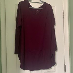 Purple long sleeve active top